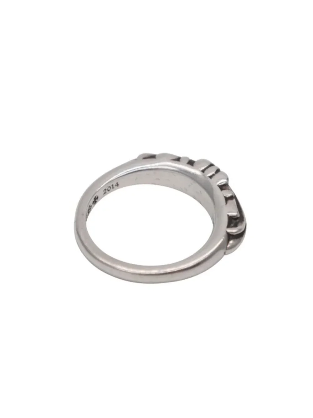 Chrome Hearts Baby Classic Floral Black Sling Ring 925 Sterling Silver